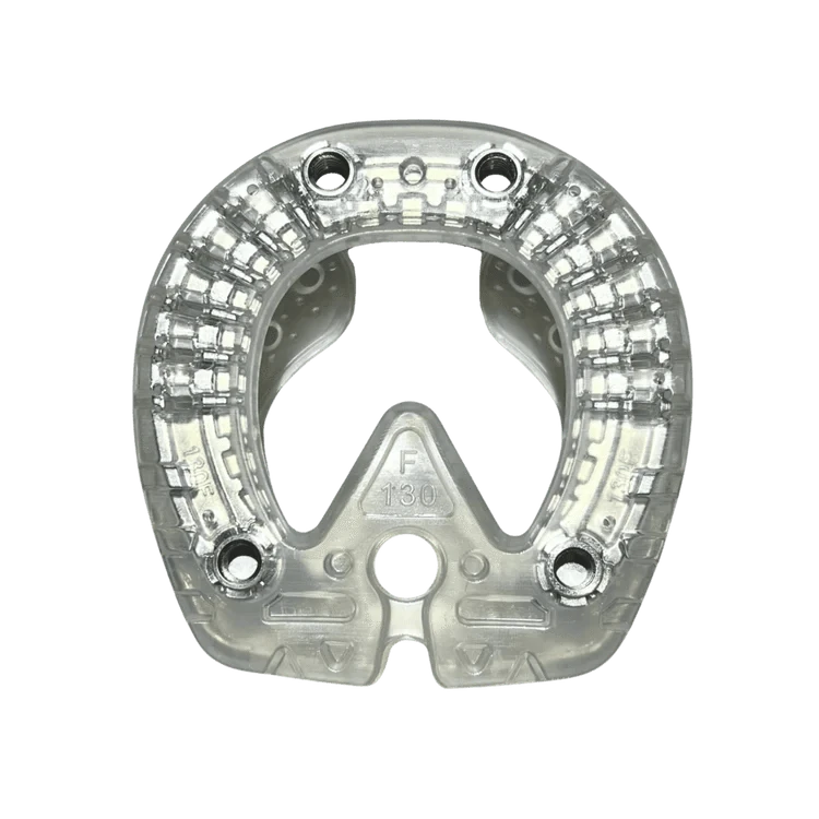 Easy Shoe - Metal Speed Trac - Stud Holes Glue on or Nail On - Source For Horse