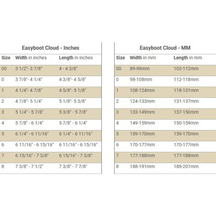 Easy Boot - CLOUD - Size 00 to 6 - Source For Horse