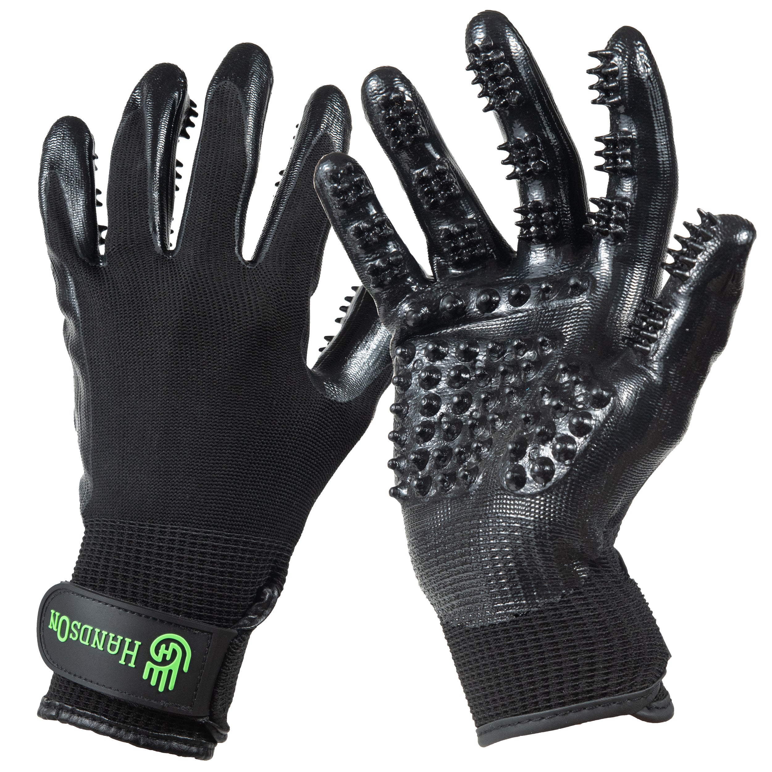 HandsOn Animal Bathing/Grooming Gloves - Source For Horse