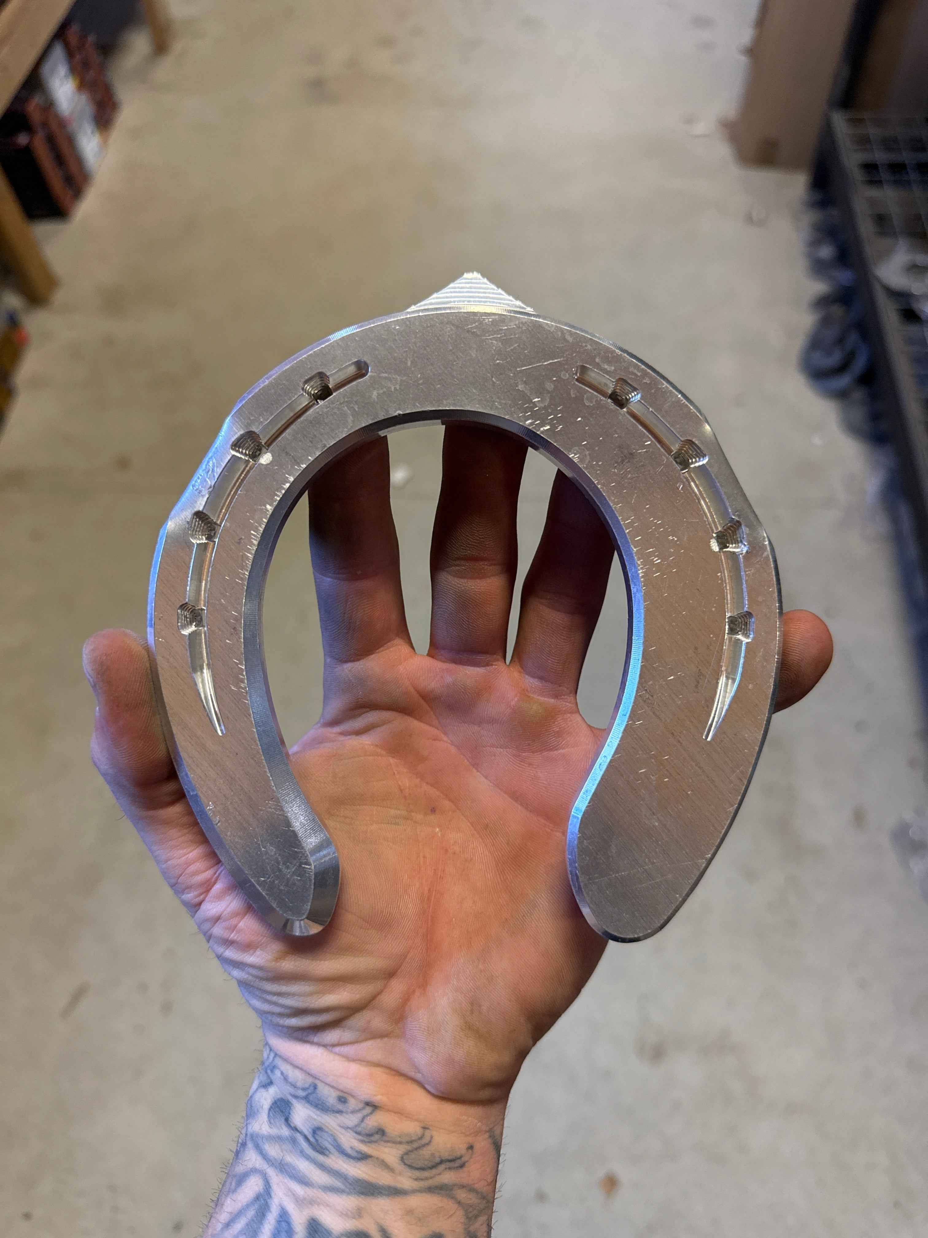 Blacksmith Co-Lateral Front Side Clipped Aluminum Horseshoes - Left - Source For Horse Farrier Supply