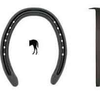 KERCKHAERT FULL SWEDGE STEEL HORSESHOES - Hinds Toe Clipped - Source For Horse