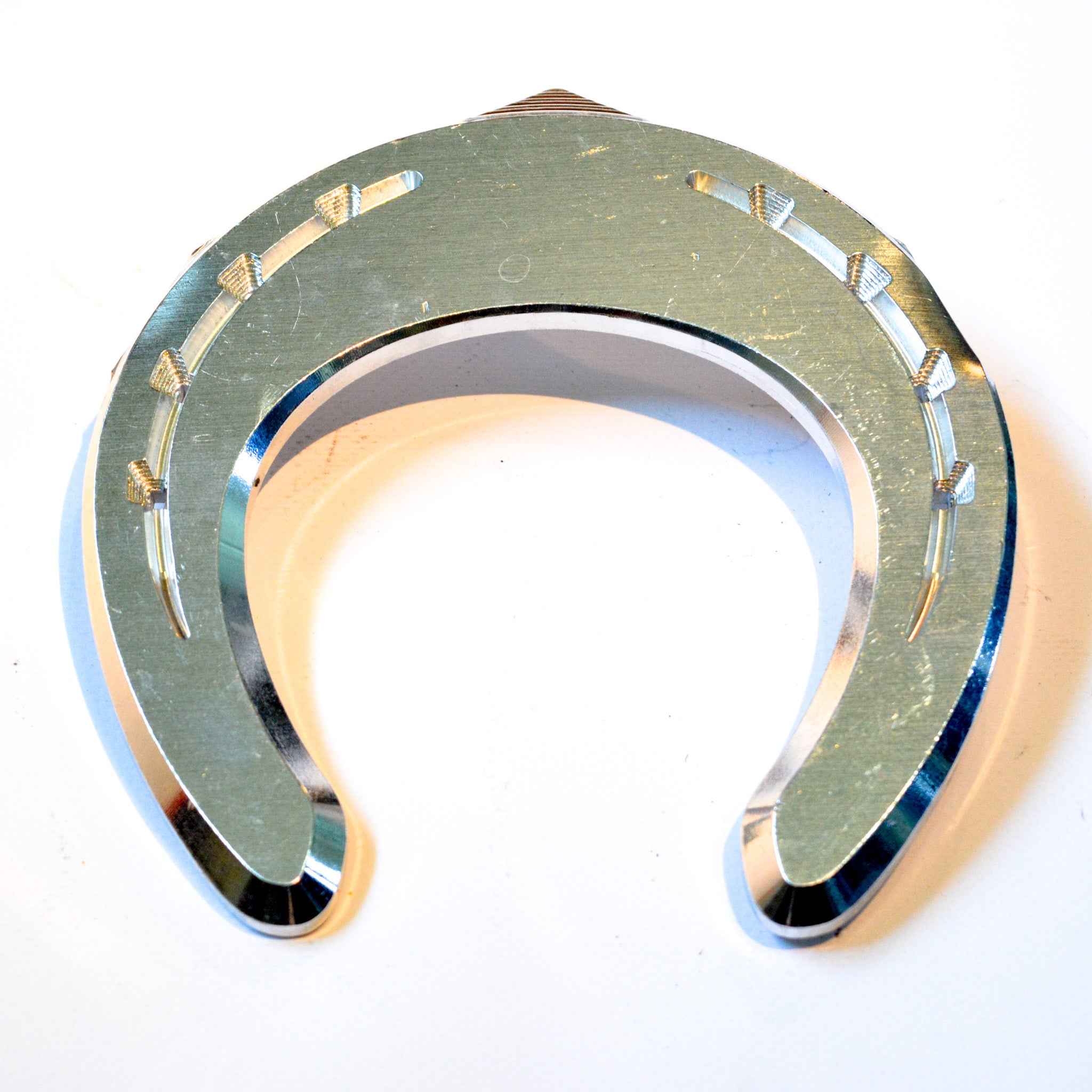 Blacksmith Suspensory Front Aluminum Horseshoes Side Clipped - Source For Horse Farrier Supply