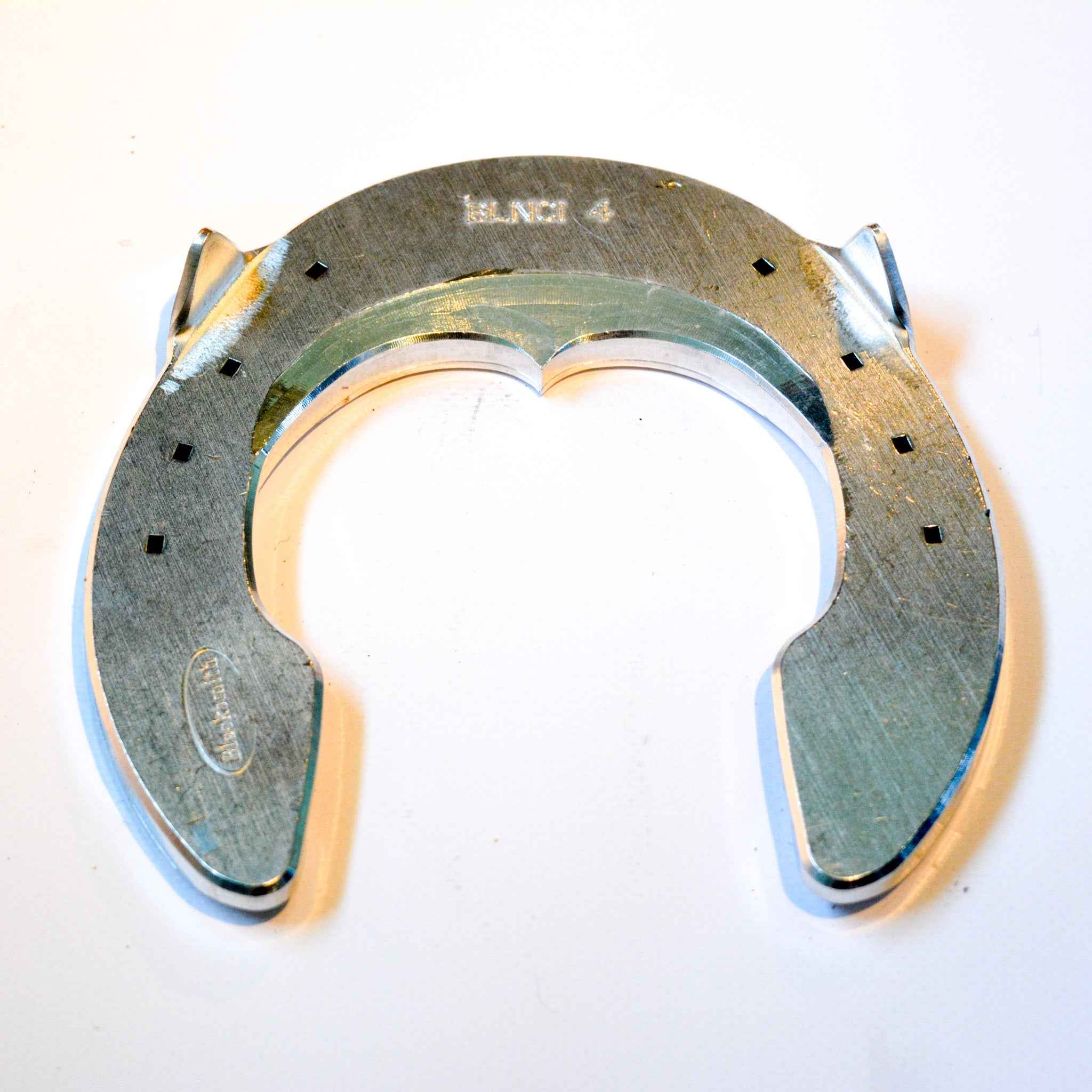 Blacksmith Suspensory Hind Aluminum Horseshoes Side Clipped - Source For Horse Farrier Supply