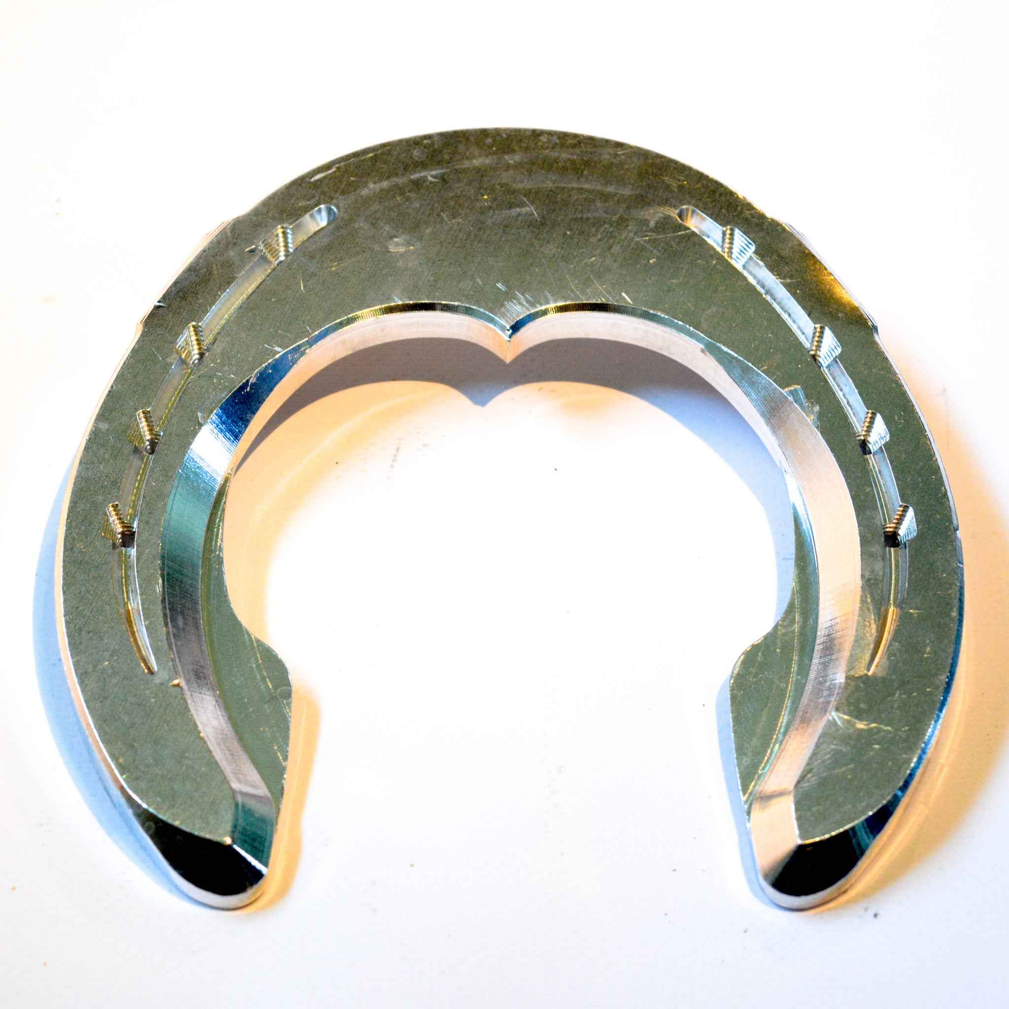 Blacksmith Suspensory Hind Aluminum Horseshoes Side Clipped - Source For Horse Farrier Supply