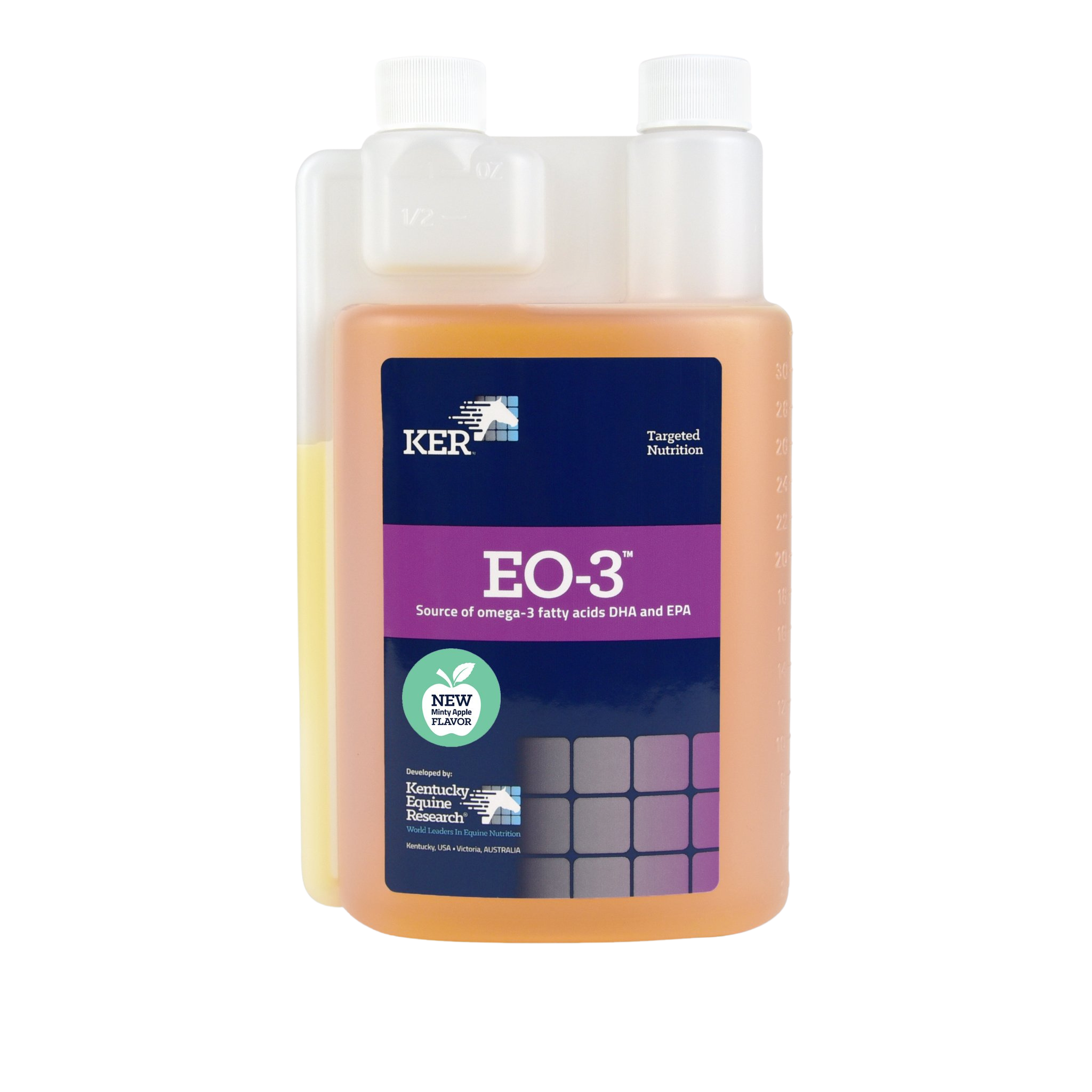 EO-3 by KER - Premium Omega-3 Supplement for Horses- Minty Apple Flavor - Source For Horse Farrier Supply