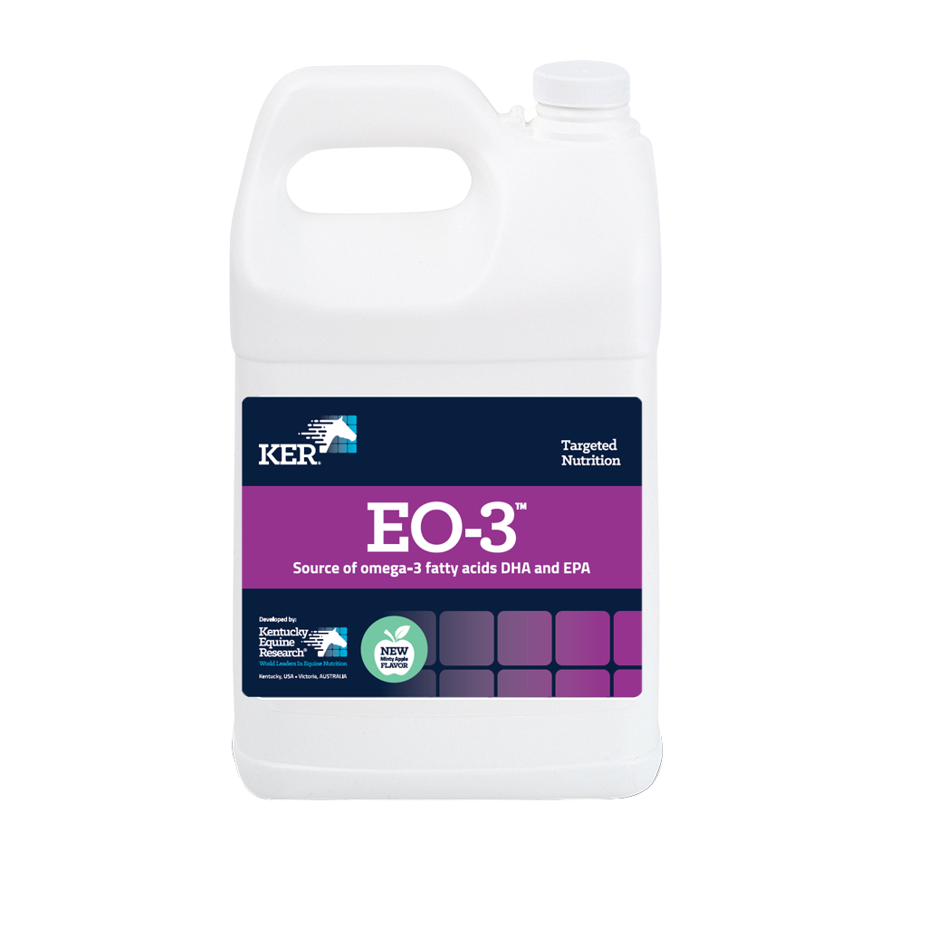 EO-3 by KER - Premium Omega-3 Supplement for Horses- Minty Apple Flavor - Source For Horse Farrier Supply
